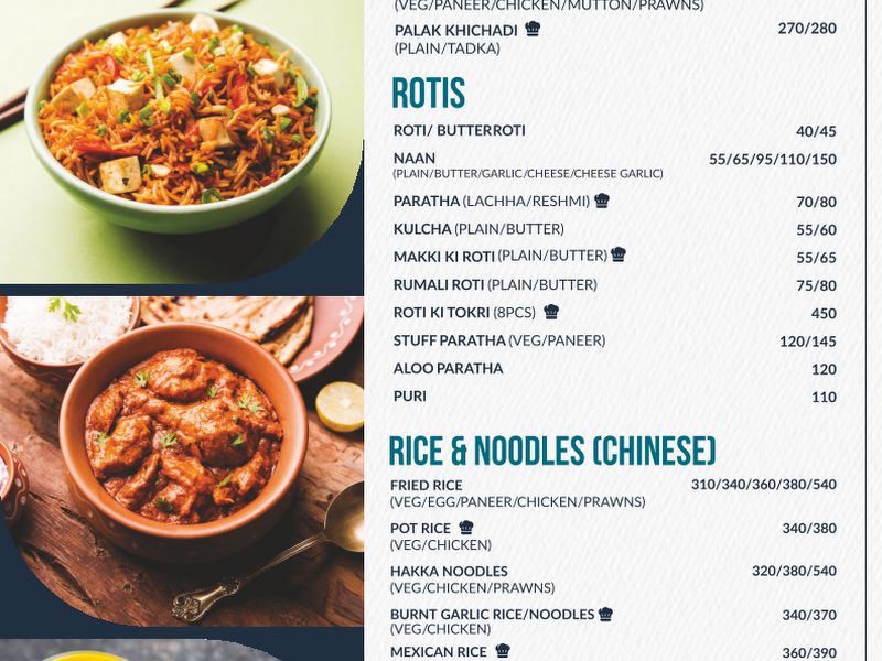 Menu — Hotel D-ADDA, Badlapur