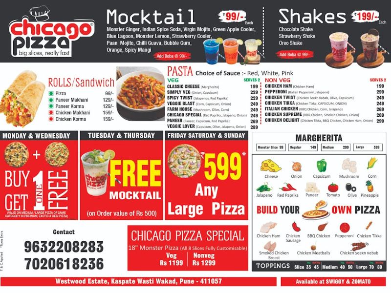 Menu — Chicago Pizza Wakad | Best Pizza in Wakad, Pimpri-Chinchwad, Pune