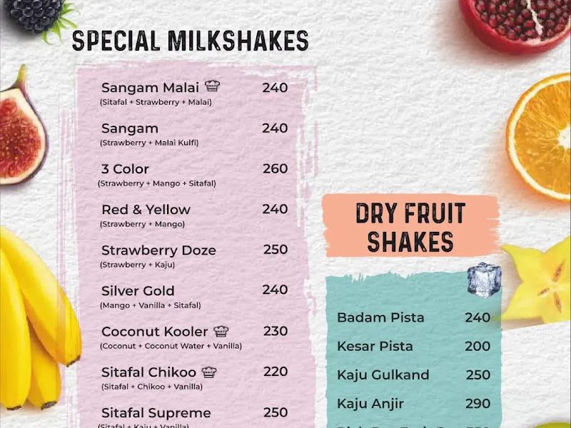 Menu — Juice Bar, Thane