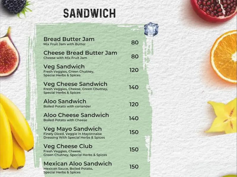 Menu — Juice Bar, Thane