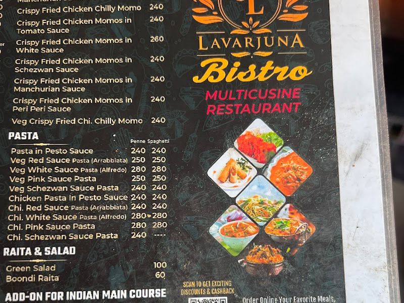 Menu — Lavarjuna Bistro, Dombivali