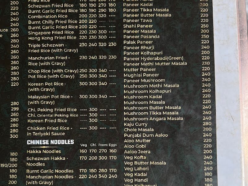 Menu — Lavarjuna Bistro, Dombivali