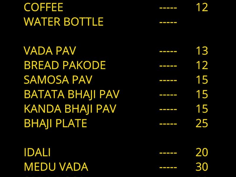 Menu — Laxmi Snacks and Caterers, Dombivli