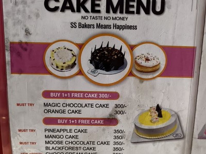 Menu — SS Bakers, Ulhasnagar