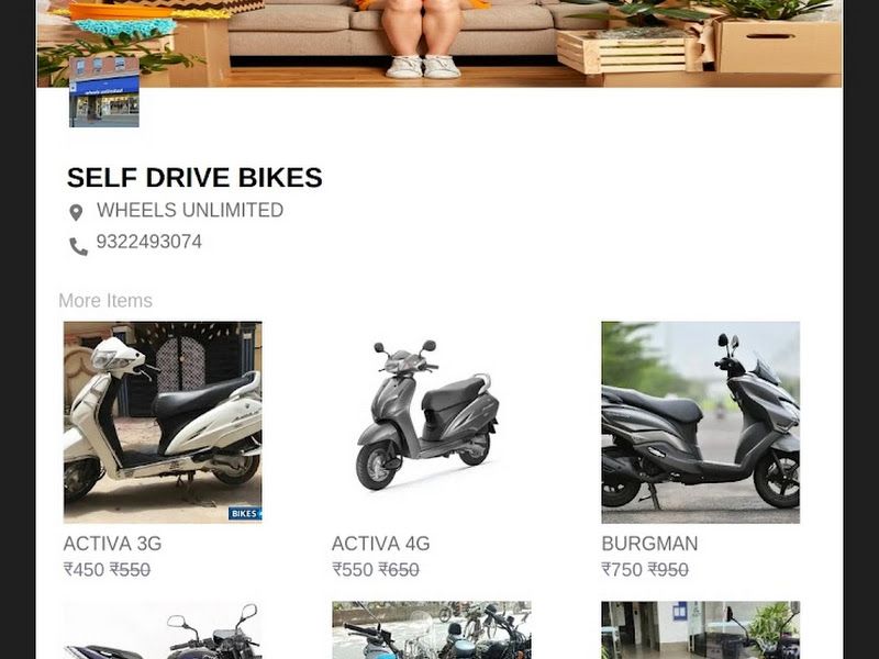 Gallery — Wheels Unlimited Self Drive Bikes, Ulhasnagar