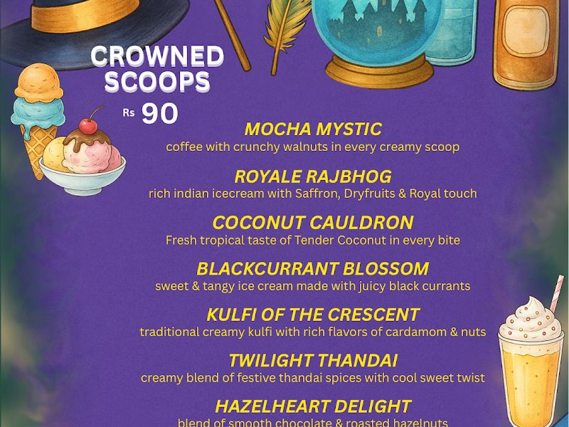 Menu — Magic Scoop, Thane