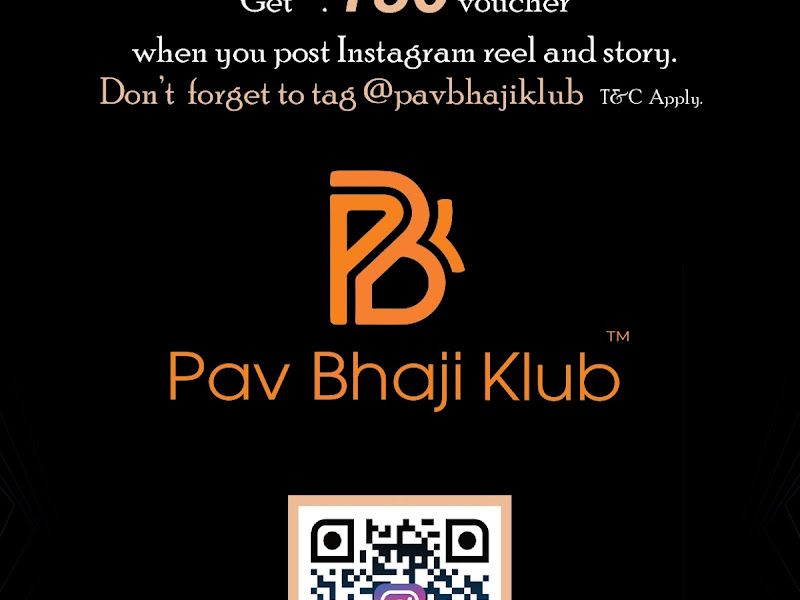 Menu — Pav Bhaji Klub, Mumbai