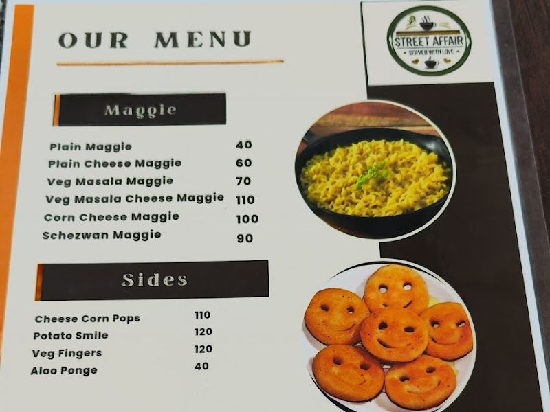 Menu — Street Affair, Pune