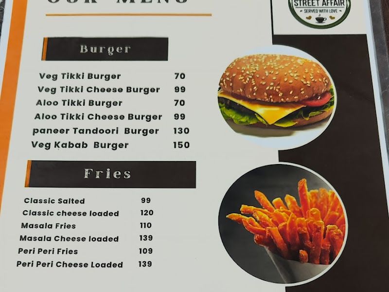 Menu — Street Affair, Pune
