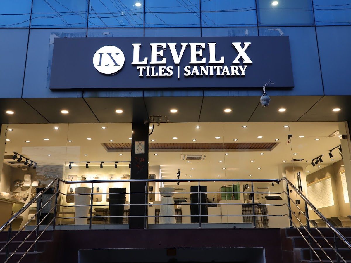 Exterior — Level X - Tiles & Sanitaryware showroom in Madhapur, Chanda Naik Nagar, Hyderabad