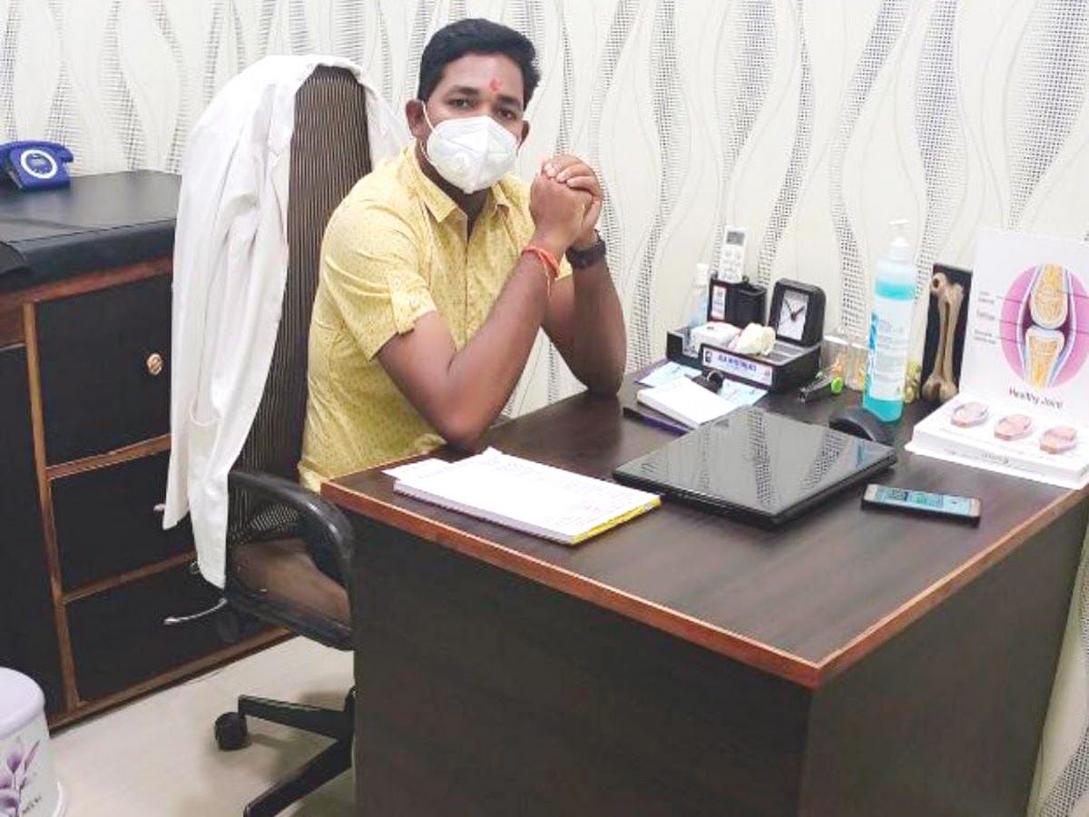 At work — DR. CHANDRAHAS SAHAY [BEENA PRASAD PHYSIOTHERAPY & REHABILITATION CENTRE BILASPUR], Main Road Tilak Nagar, Bilaspur