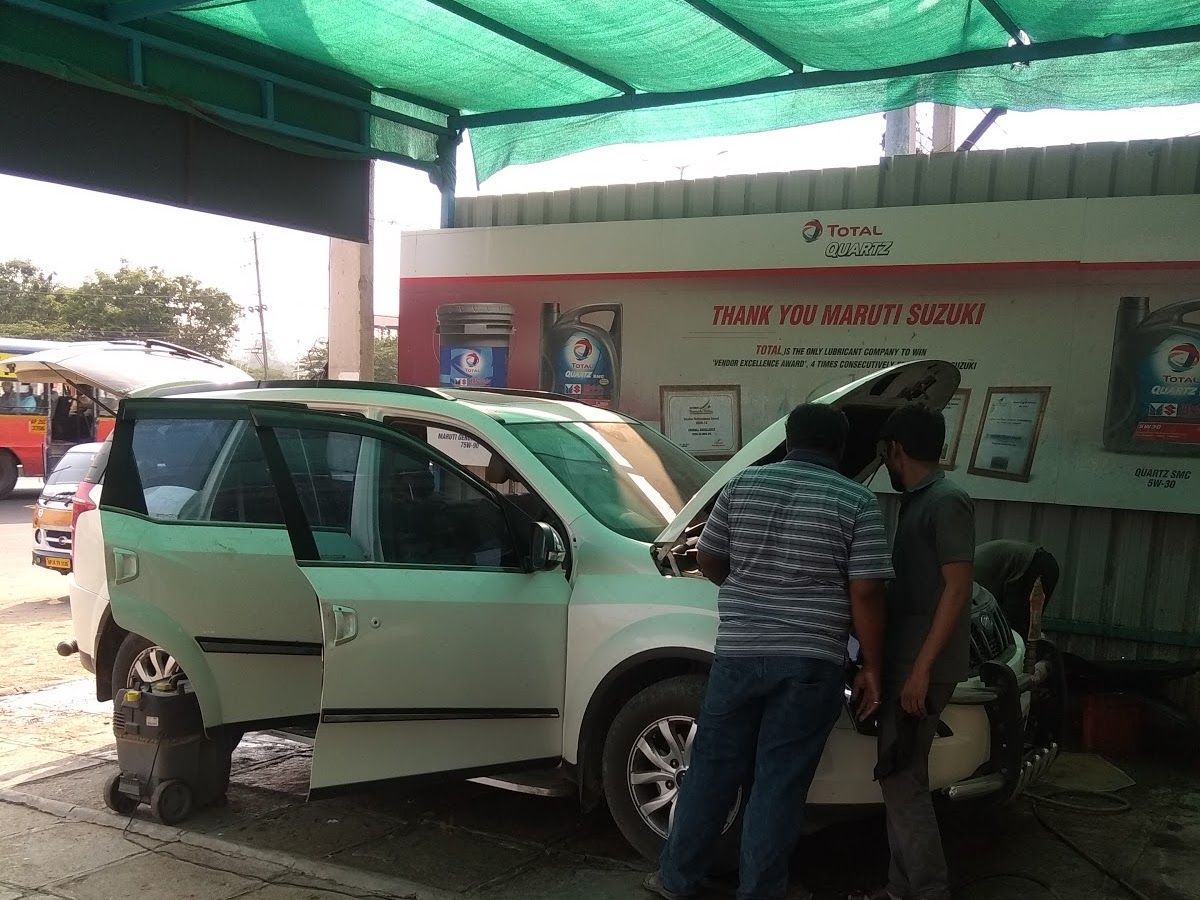 At work — Sixth Gear Multi Brand Car Service, Ushkebhavi, Ramachandrapuram