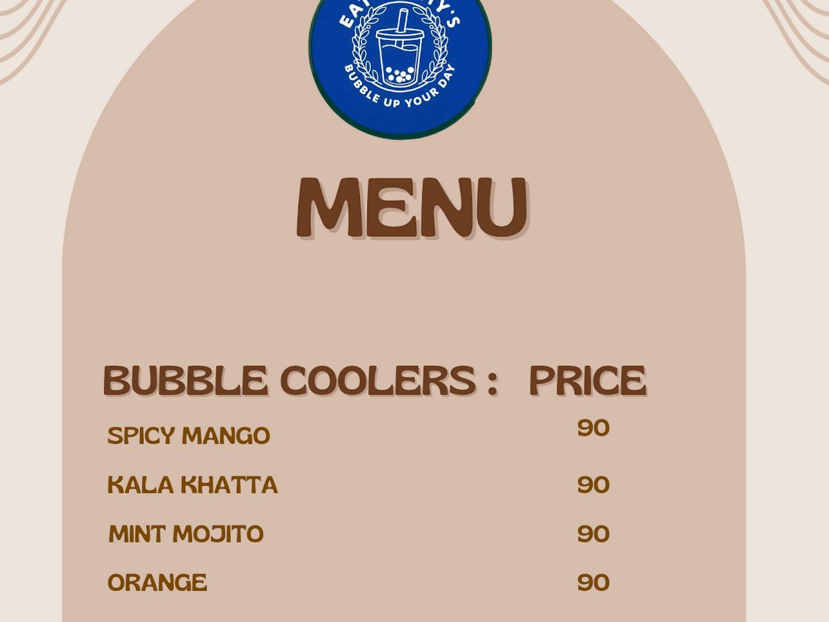 Menu — Eat@amy's, Keshav Puram, Delhi