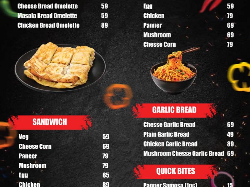 Menu — Tasty Garden Cafeteria, Sithalapakkam, Chennai