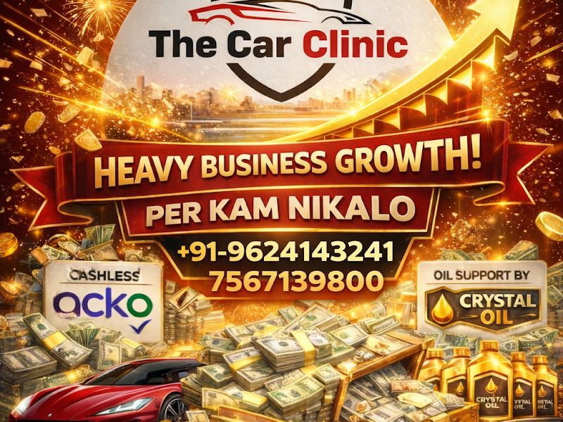 At work — The car clinic, Simada Gam, Surat