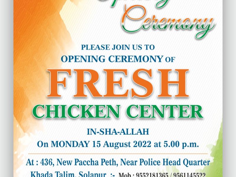 Menu — Fresh Chicken Centre, Solapur