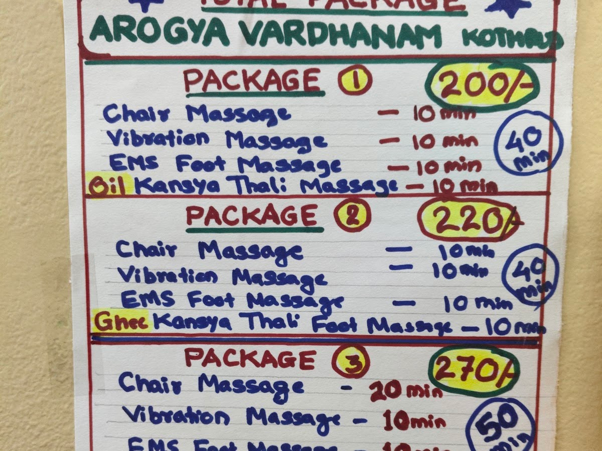 Kansya Thali bronze bowl foot massage in progress at Arogya Vardhanam, Kothrud