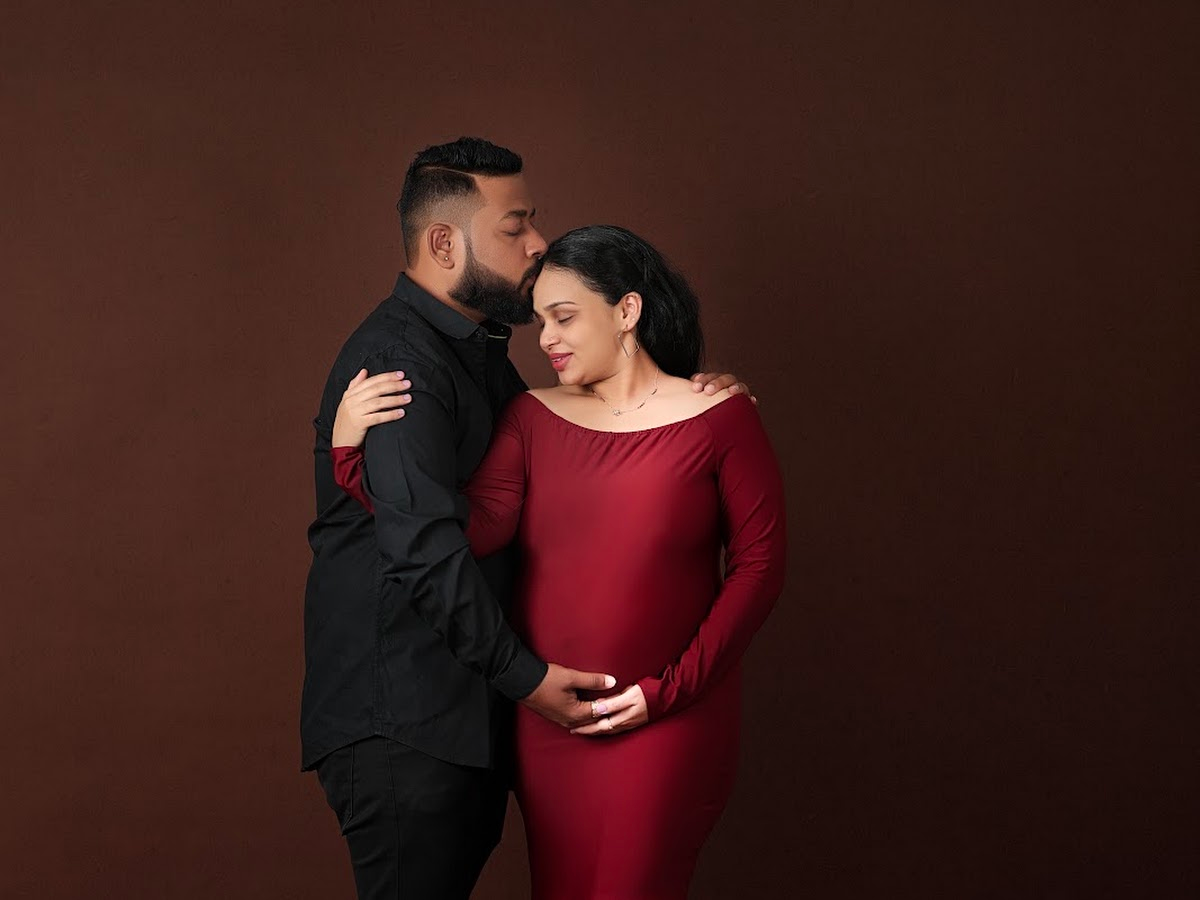 Newborn portrait captured at The Happy Snaps photography studio