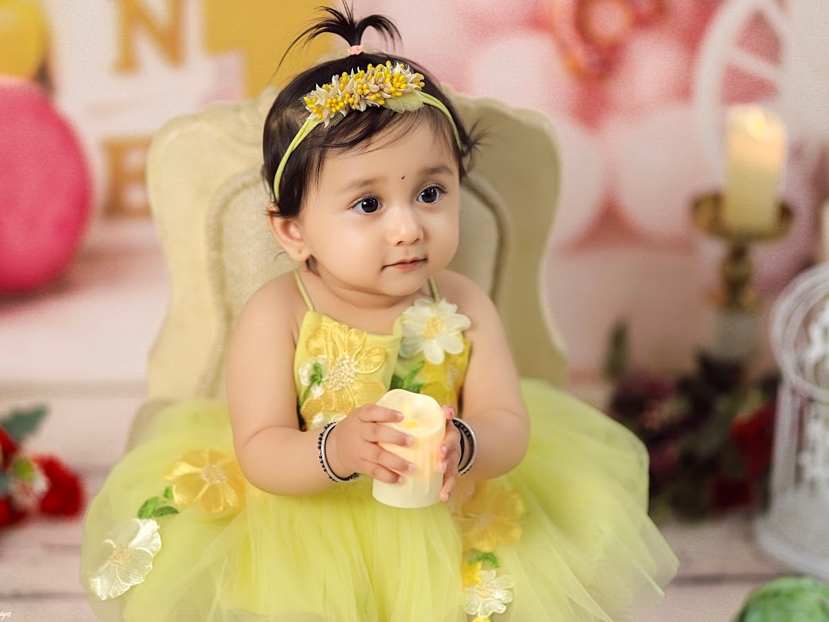 Six-month baby milestone shoot at The Happy Snaps studio