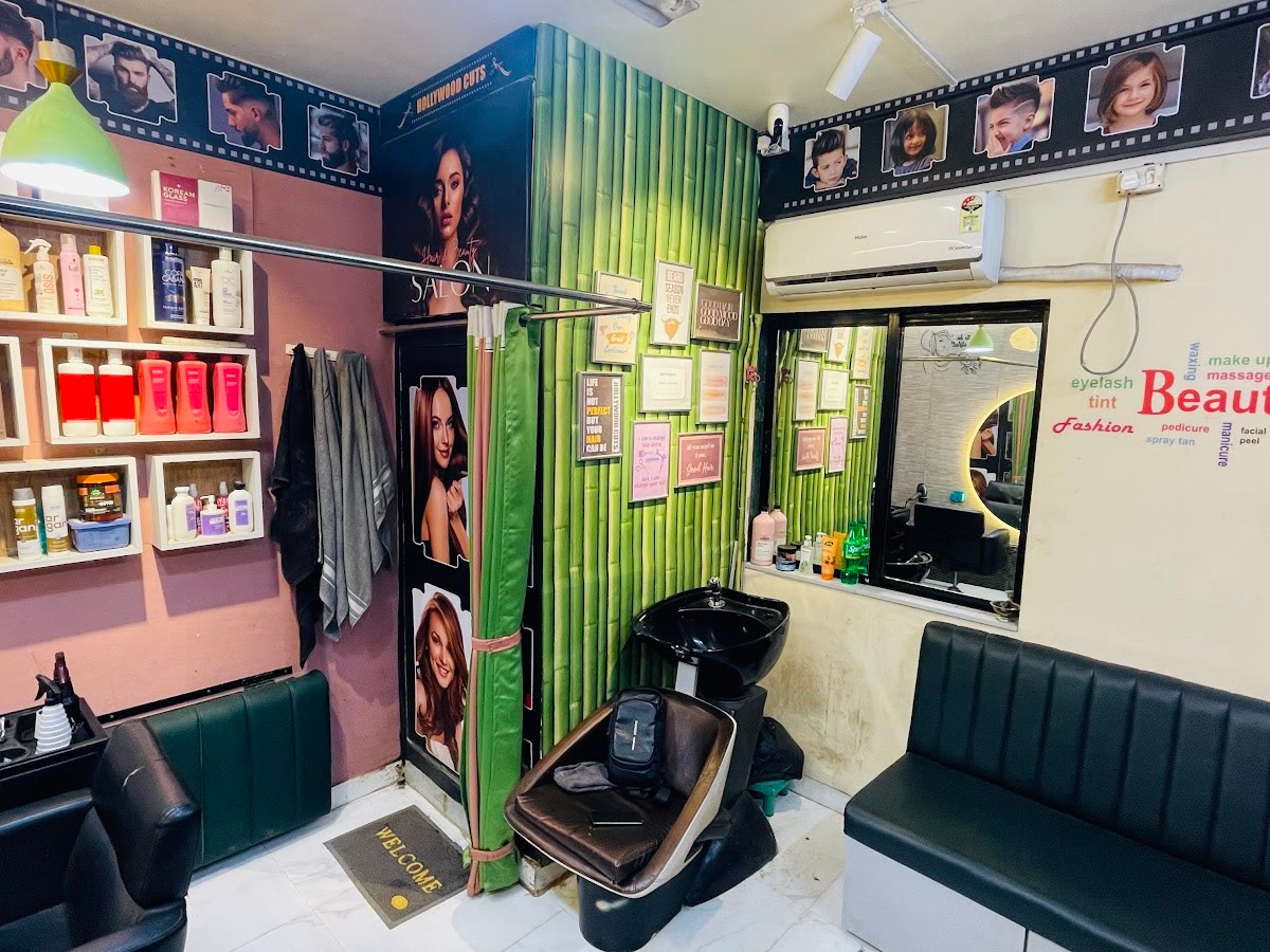 Interior styling station at Hollywood Cuts beauty parlour in Andheri West