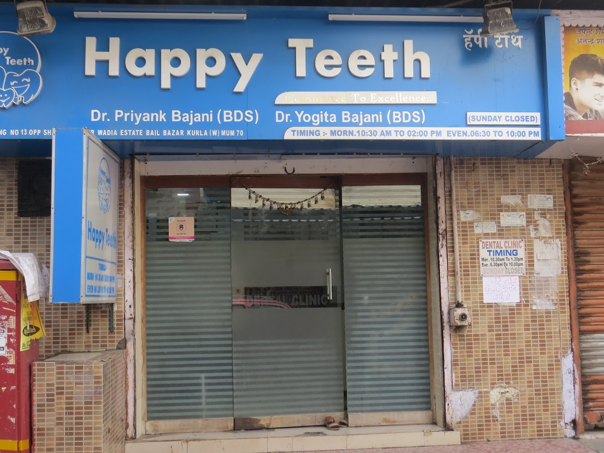 Exterior of HAPPY TEETH clinic on Premier Road, Kurla West