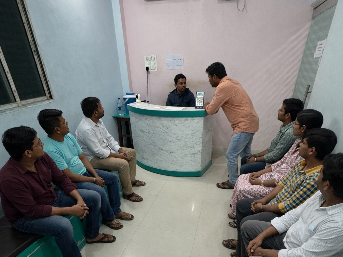 Interior treatment room at Dr Abhishek's dental clinic, Katihar