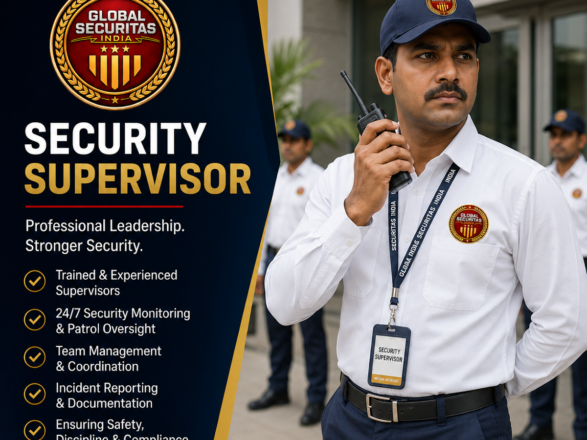 Global Securitas India security personnel deployed at a corporate premises